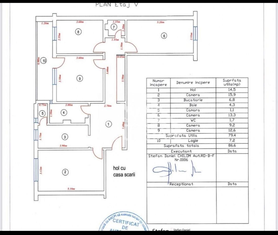 Apartament 4 camere, Sibiu - Schiță 12