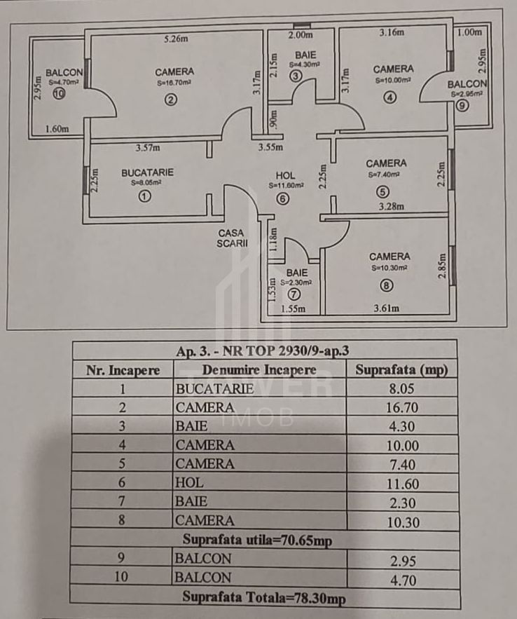 Apartament decomandat 4 camere - Terezian - Poză 8