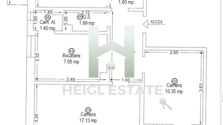 Apartament decomandat cu 3 camere si 2 bai in zona Soarelui COMISION 0 - Poză 17