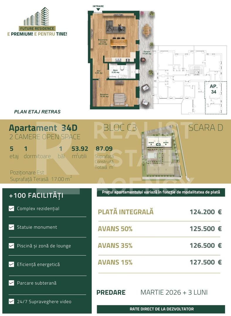 Vânzare, apartament, 2 camere, zona Torontalului, Timișoara - Schiță 8