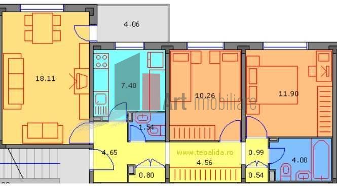 3 camere-Cetatea de Balta, Orsova, Lacul Morii, Lujerului, Virtutii - Poză 5