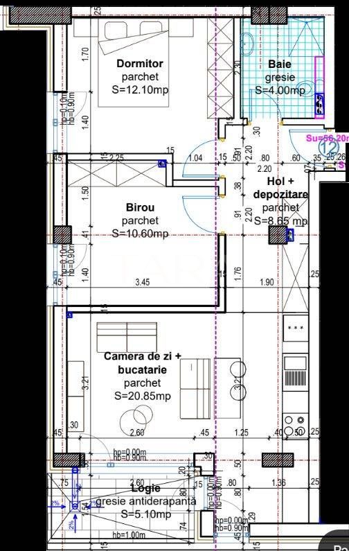 Apartament 3 camere, 56 mp – Baciu, ansamblu cu spații verzi - Poză 2
