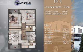 Casa cu HVAC&Pompa de caldura|Ventiloconvectoare |Panouri fotovoltaice - Poză 19