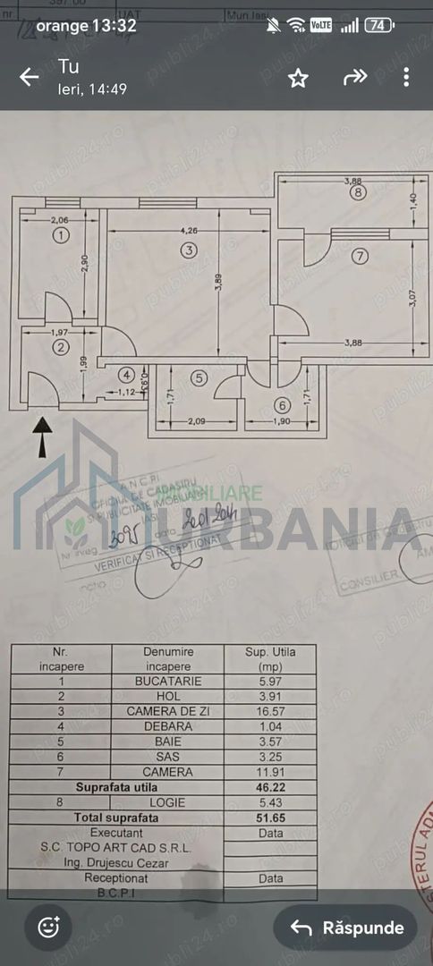 # vând apartament 2 cam SD circular et1 10 bloc fără risc seismic!! - Poză 2