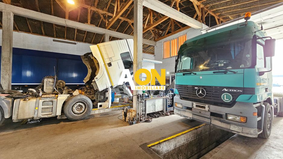 Hala amenajata ca service, 580 mp hala, 5175 mp teren, zona Ciugud - Poză 4