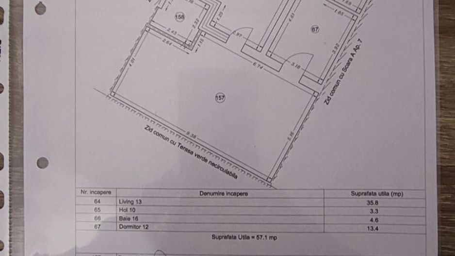 Ap 2 camere Tomis Park cu terasa 108 utili schimb - Poză 1