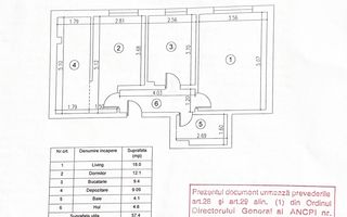 APARTAMENT 2 CAMERE | LOC DE PARCARE | MOBILAT/UTILAT COMPLET - Schiță 13