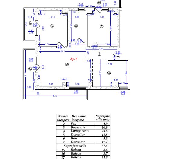 Apartament 3 camere | Chitila | Nou | Parcare subterana - Schiță 18