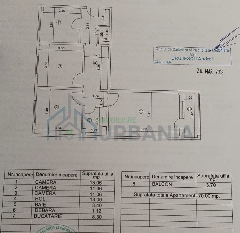 Apartament 3 camere (70mp utili)- Mircea cel Batran - # - Poză 2