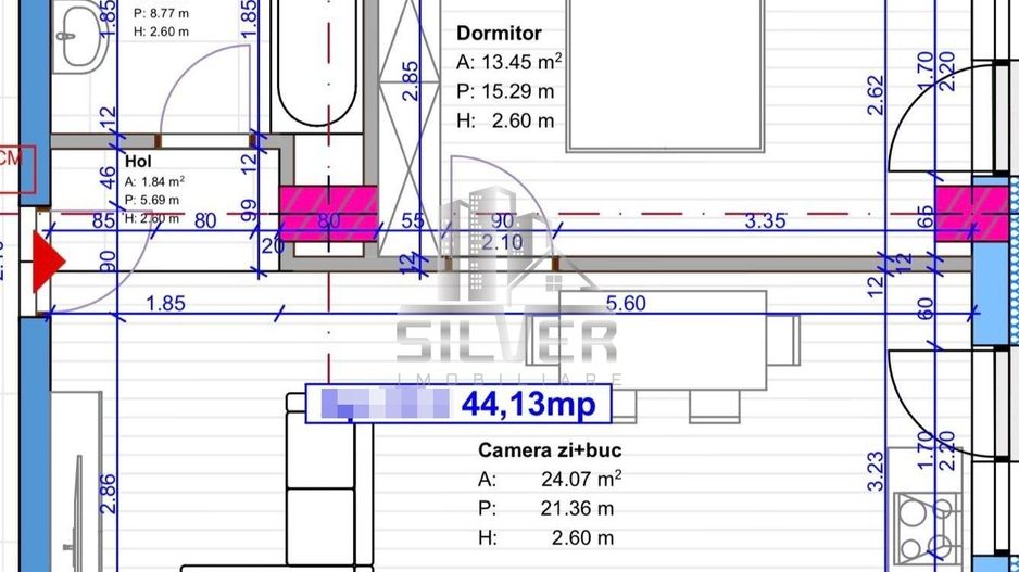Apartament cu 2 camere/44 mp/imobil NZEB. - Poză 3