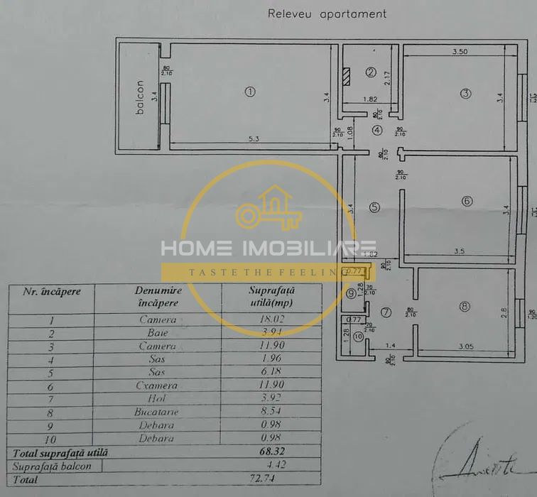 Apartament cu 3 camere / 72 mp/ zona Alexandru cel Bun - Poză 7