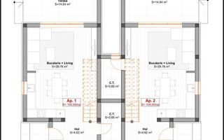 Duplex cu 4 camere de Vanzare. Mosnita Noua. Finisaje la alegere. - Poză 5