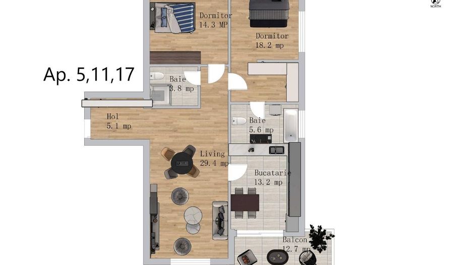 Apartament 3 camere Berceni-Drumul Binelui - Poză 8