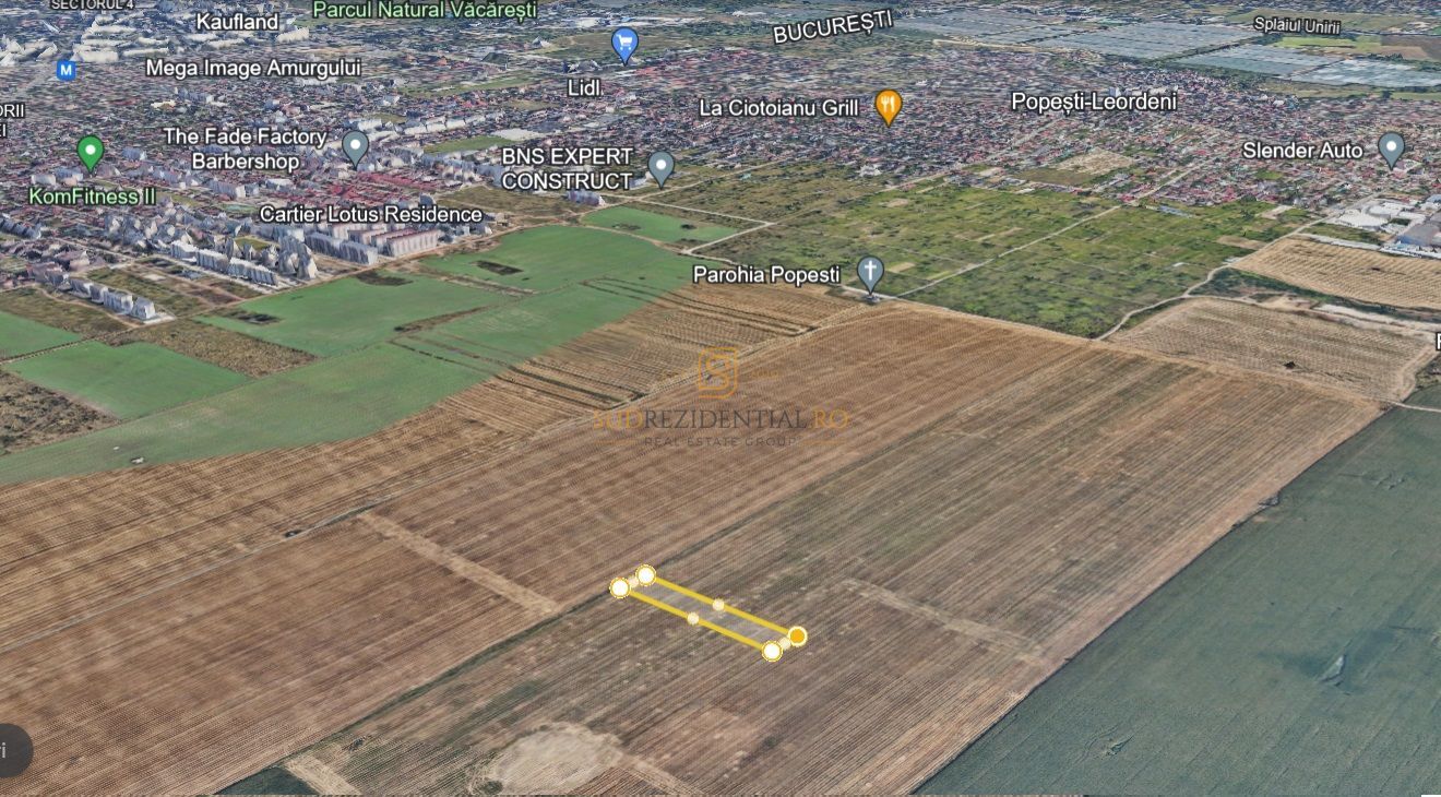 Teren 5000 mp, deschidere dubla - Popesti Leordeni, zona excelenta - Poză 2