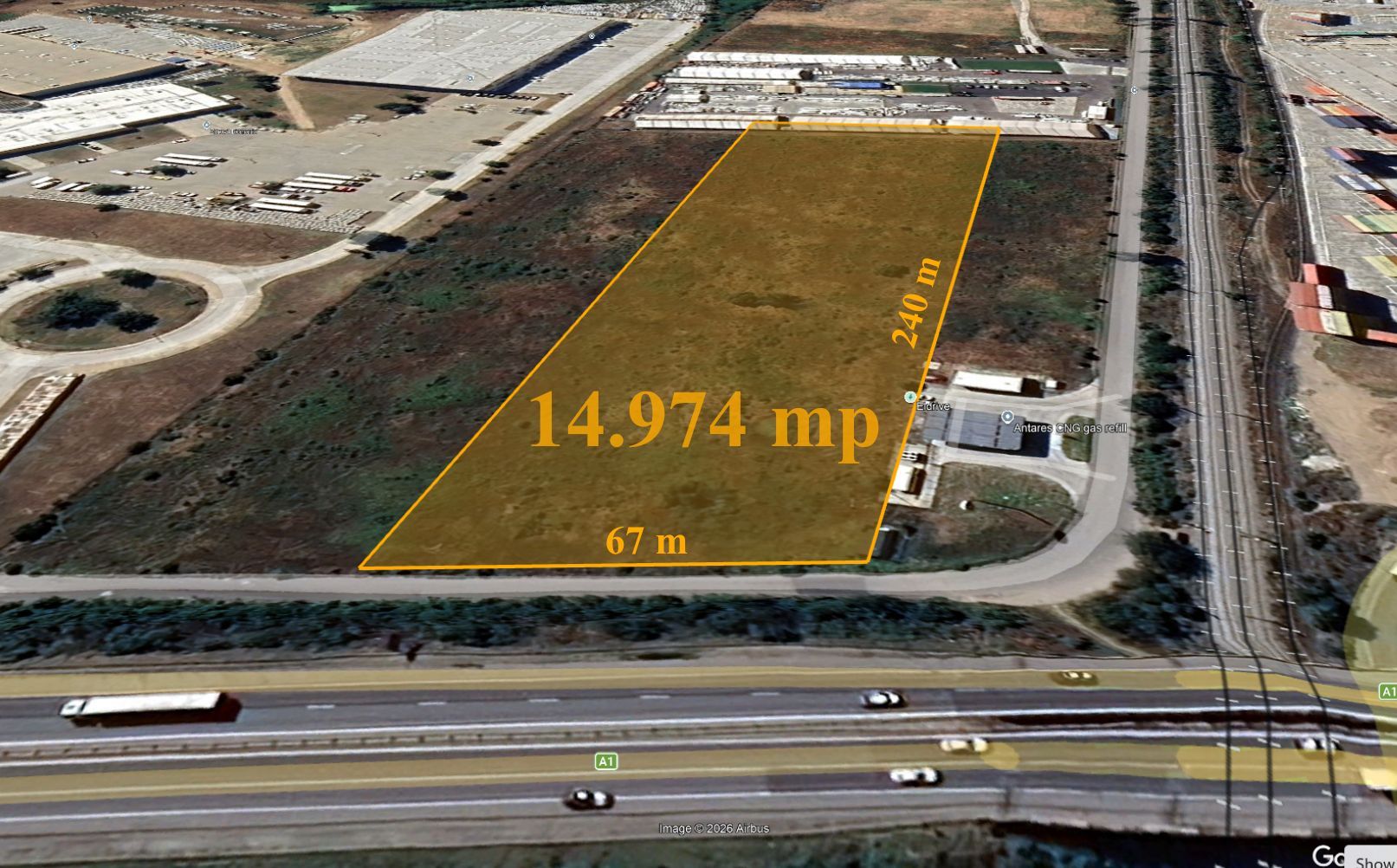 Teren industrial premium – A1 București–Pitești - 1,5 ha - Poză 1
