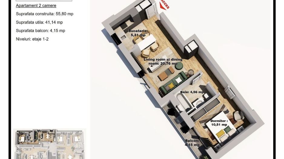 Aprtament Studio Kamsas Baba Novac - Poză 3