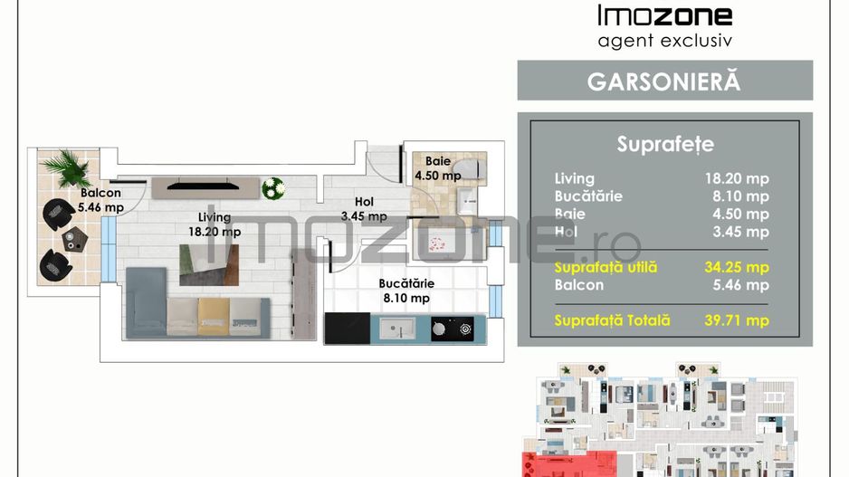 Garsoniera de 40 mp, bucatarie inchisa, balcon, langa Metrou Pacii, Militari - Poză 1