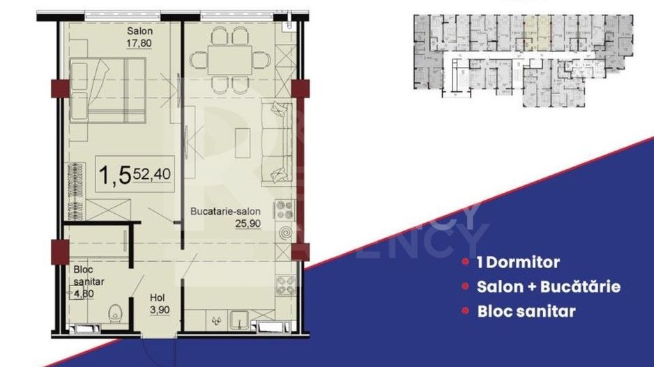 Vânzare, apartament, 1 camera, str. Ialoveni, sectorul Telecentru - Poză 3