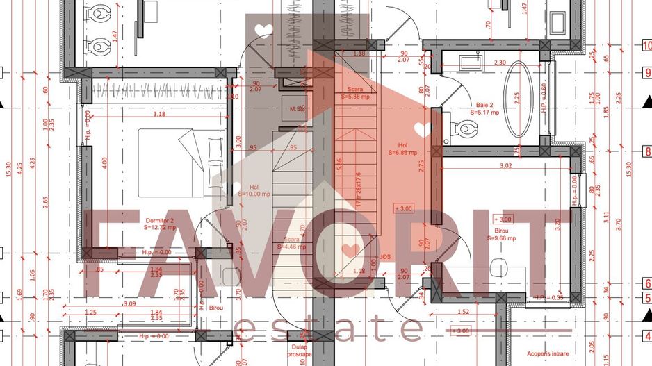 Comision 0%. Pozitie excelenta. Zid despartitor dublu - Schiță 16