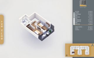 3 camere  duplex -  Titan Pallady  7 min Metrou N Teclu - Schiță 13