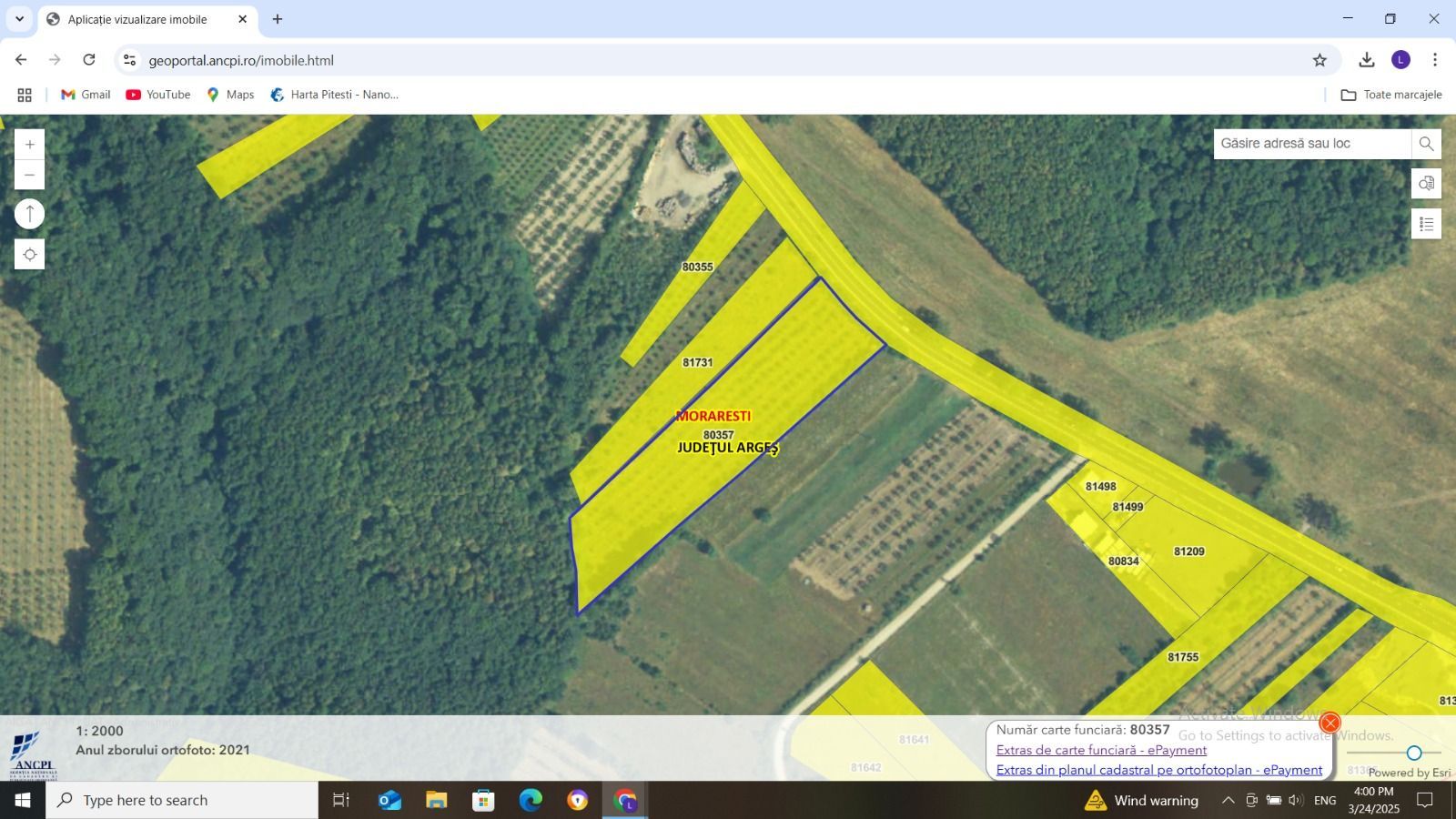 Vanzare teren 10000 mp, stradal DN 7, Moraresti - Poză 3