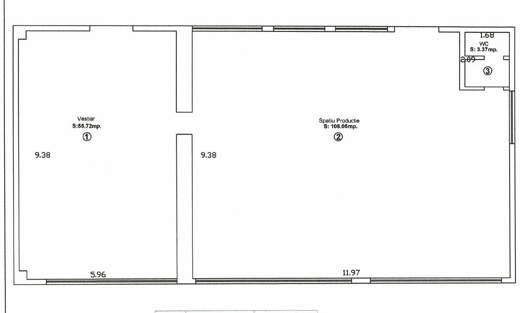 Spatiu industrial compus din doua corpuri in Orlat, central - Sibiu - Schiță 3