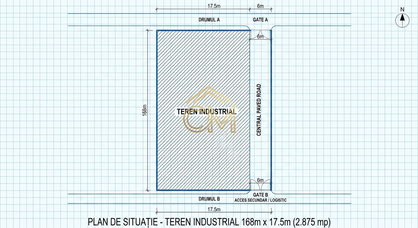 Teren Intravilan-2875 MP-Zona Industriala Vest - Poză 2