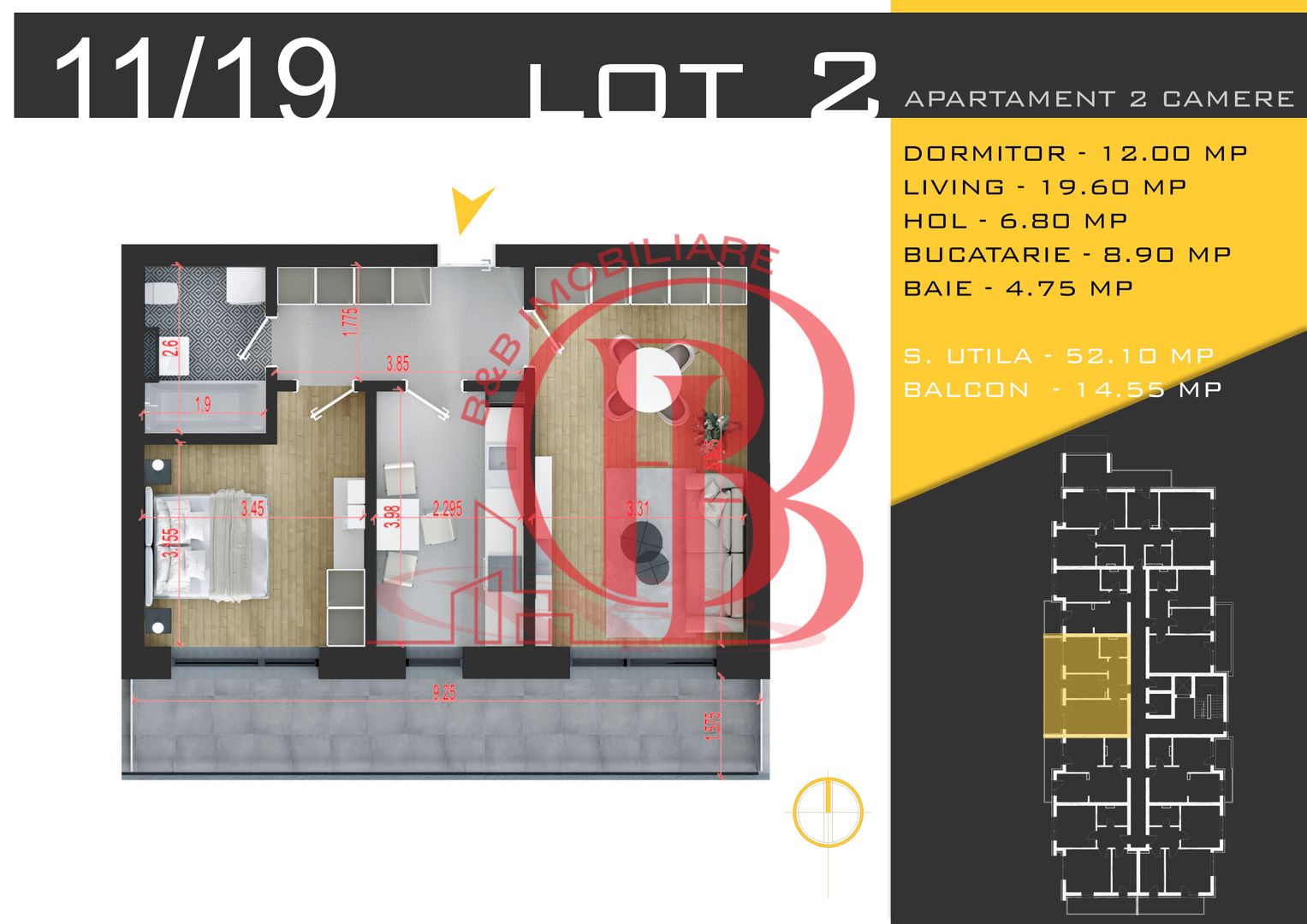 2 camere  Titan Pallady  Metrou Nicolae Teclu - Schiță 11
