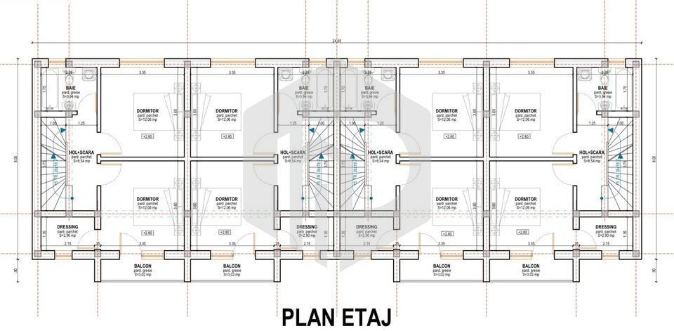 Casa Arhitectilor-3 Camere 76mpu | Intabulat | Gradina  | Dezvoltator - Poză 4