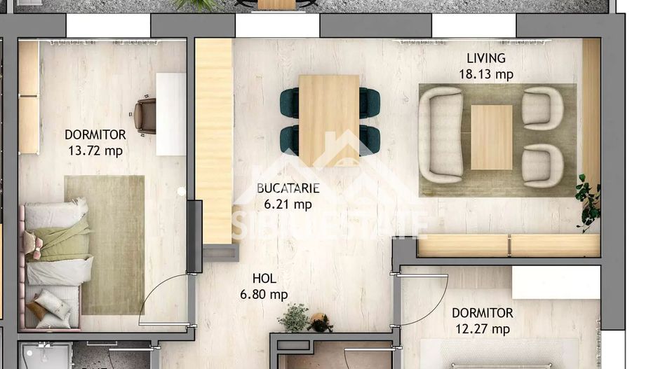 Apartament de vanzare cu 3 camere, 2 bai  etaj 1 bloc cu lift - Poză 7