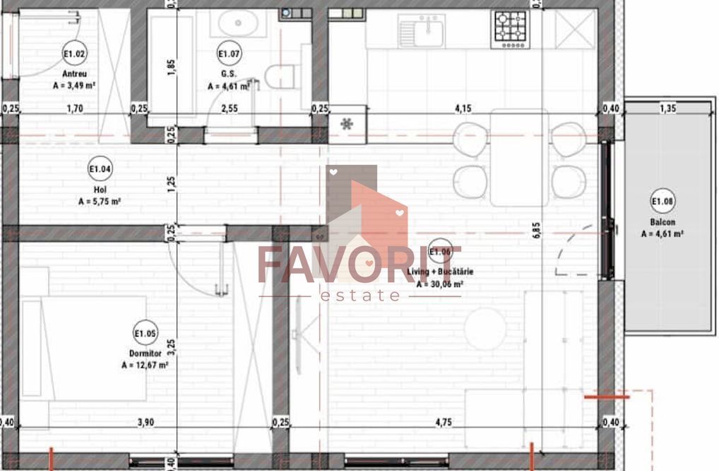 Apartament 2 camere | Decomandat | La asfalt | Curte + 2 locuri de parcare - Poză 10