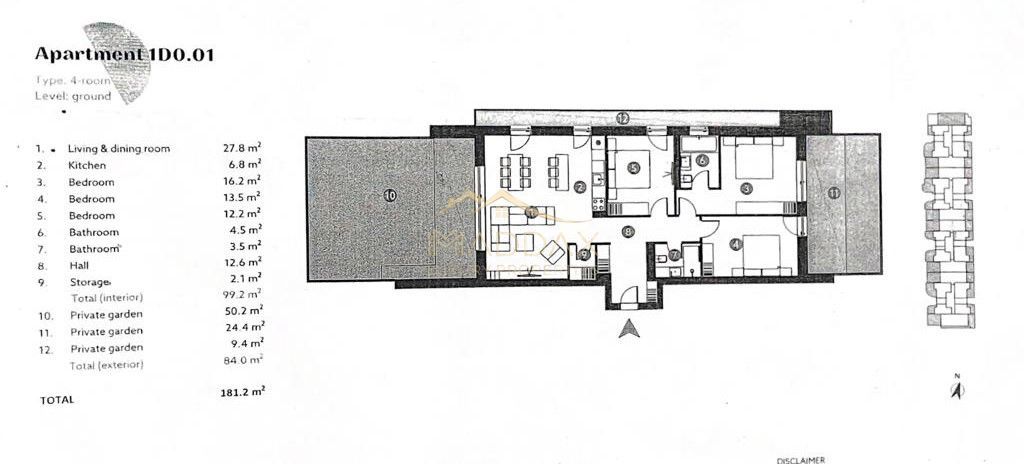 4 rooms apartment***181sqm***// 84sqm garden // Baneasa - Schiță 40