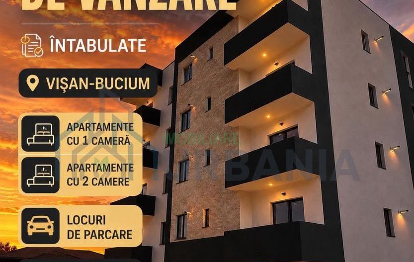 Apartament 1 cameră, 40 mp, Visan – Bucium, 62.920 euro cu TVA inclus - Poză 1