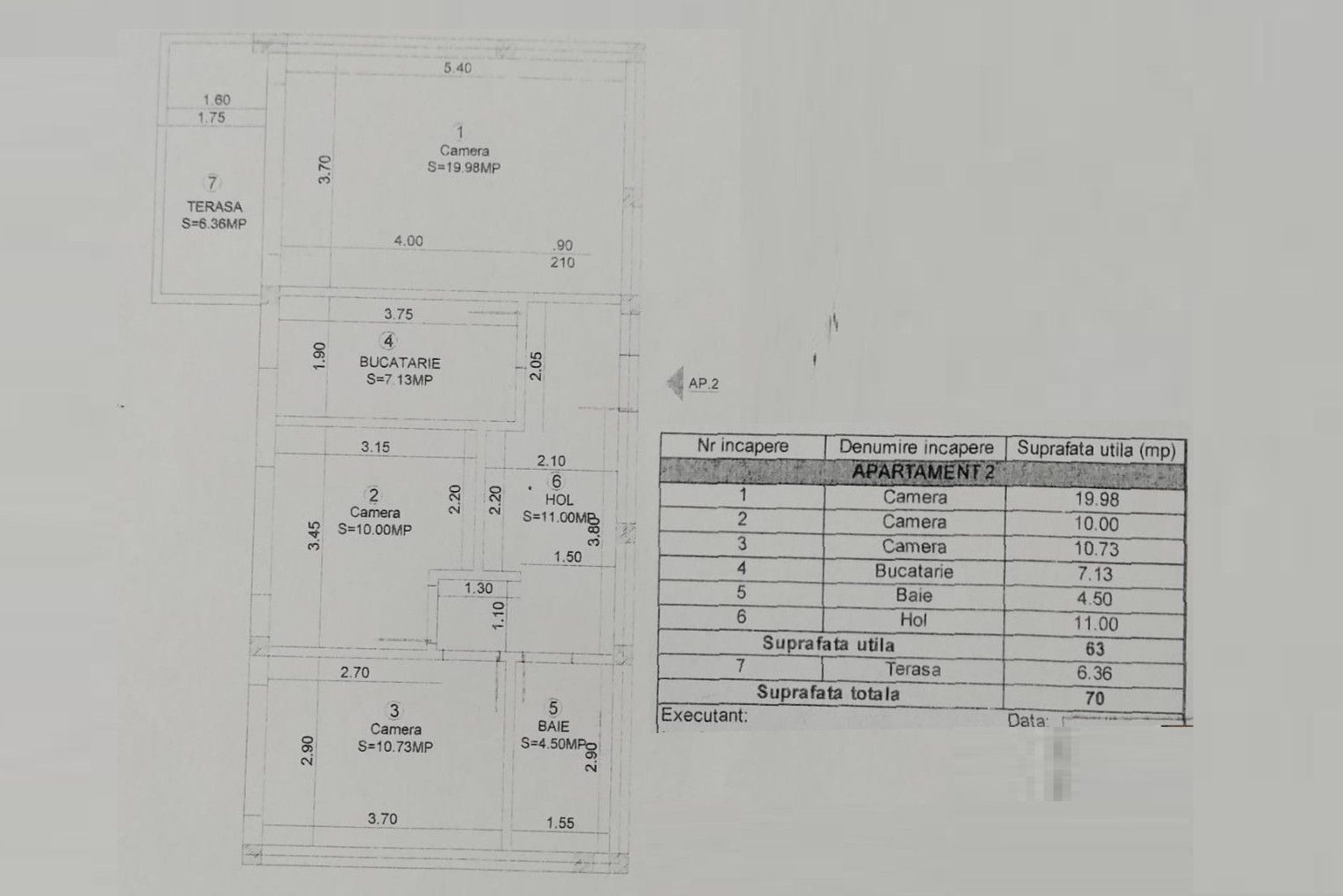Apartament Sânpetru | 70 mp Suprafață Totală + Curte Proprie | Parcare - Schiță 15