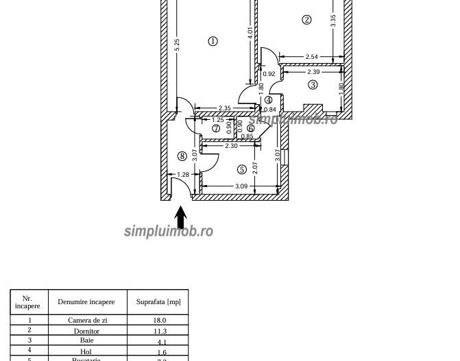 2 Camere Mobilat Pantelimon Vergului - Schiță 8