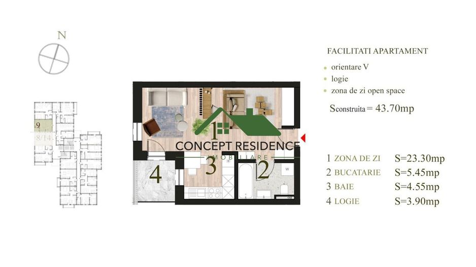 Apartament 1 cameră – bloc nou – str. Anton Pann, zona Centrul Vechi - Poză 7