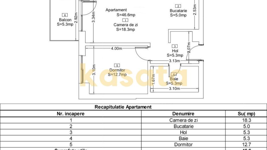 2 camere Lux, 5 minute metrou Nicolae Teclu - Schiță 19