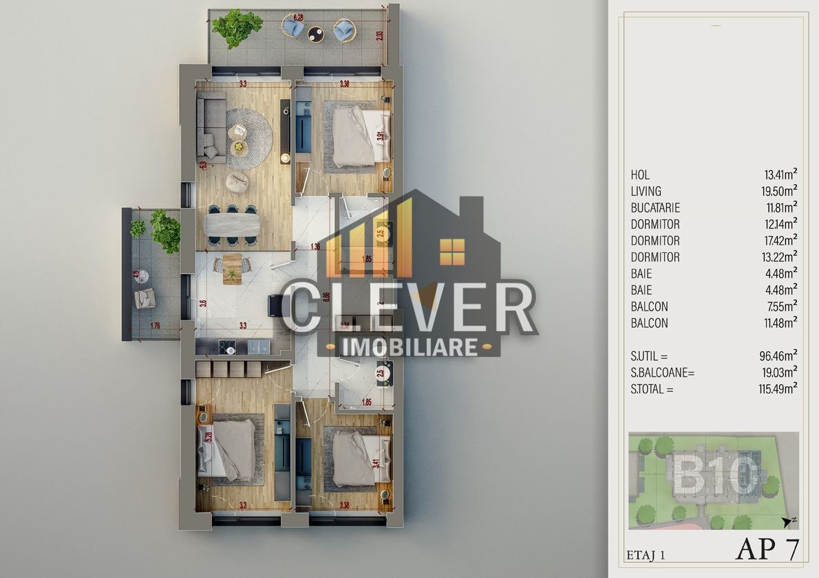 Apartament 4 Camere Finisaje Premium-Theodor Pallady - Poză 1