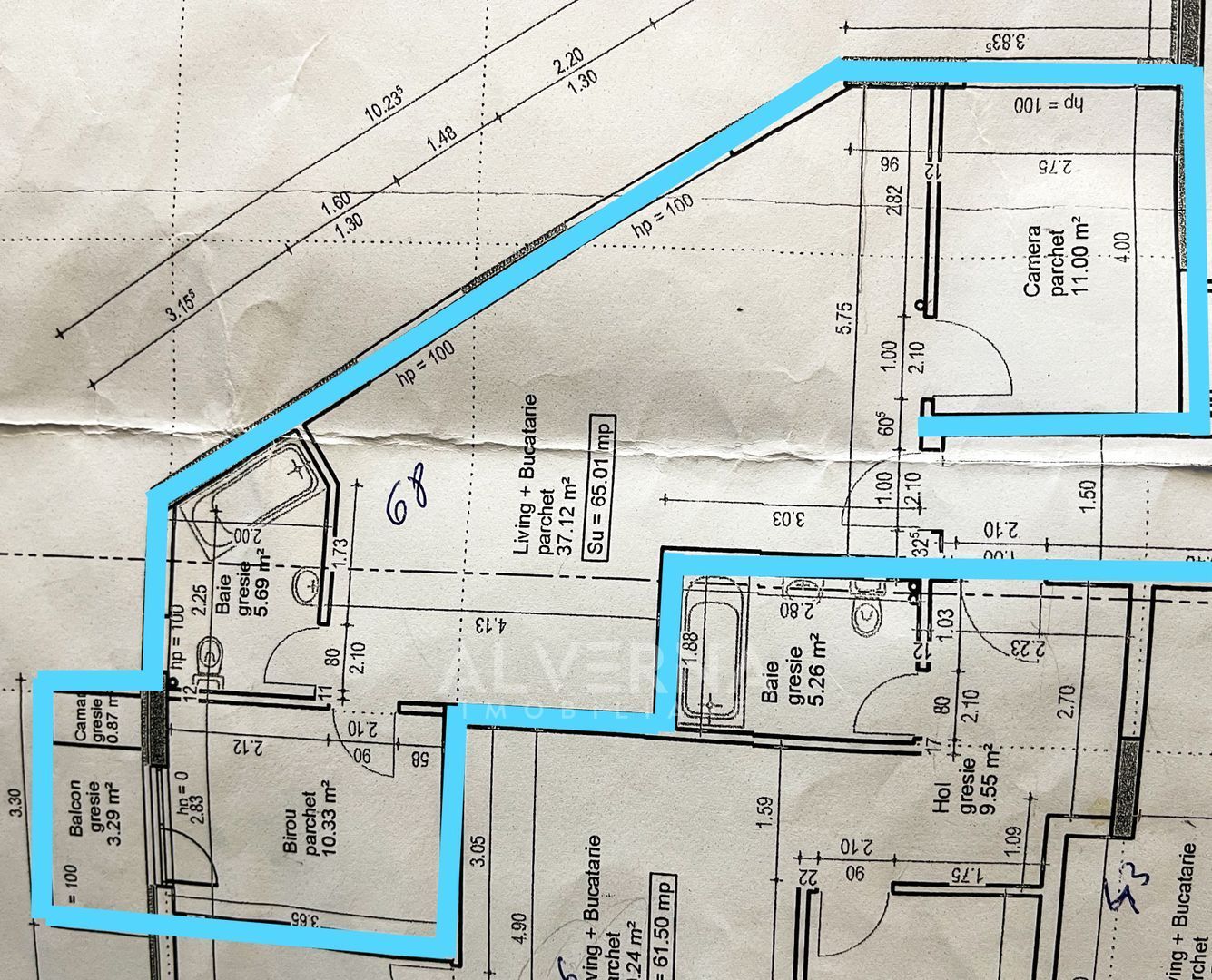NOU! Apartamente cu 2-3 camere, semifinisat, balcon /terasa, zona VIVO - Poză 20