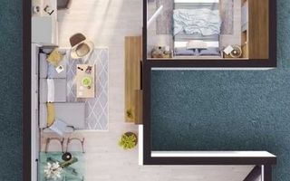 Apartament 2 Camere Semifinisat cu Balcon – Iris - Poză 1