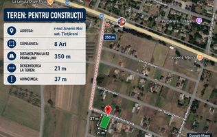 TEREN PENTRU CONSTRUCȚIE – 8 ARI | ȚÎNȚĂRENI, ANENII NOI