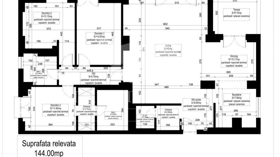 Herastrau | 4 camere | 155mp | loc de parcare - Schiță 42