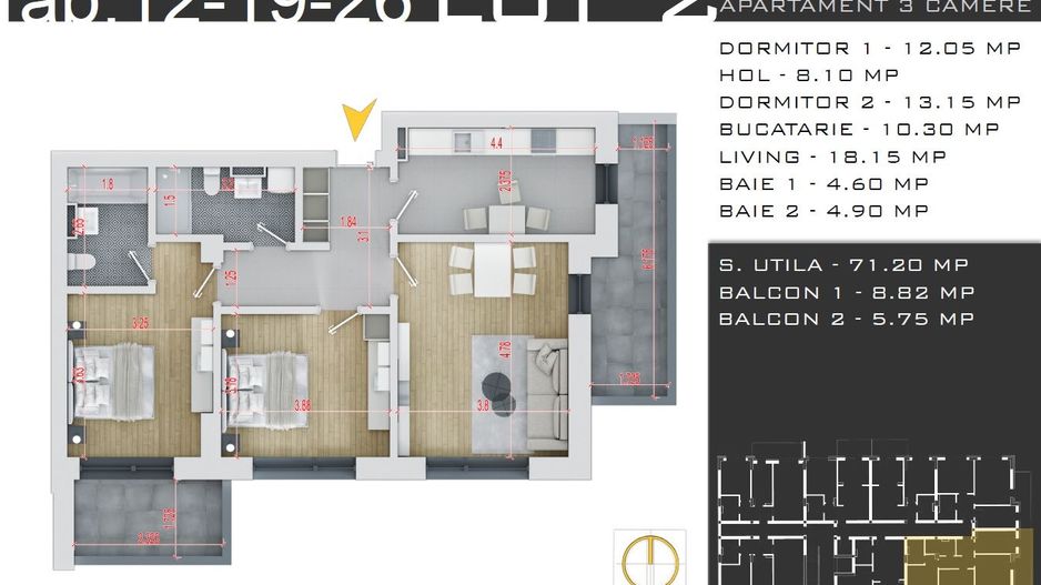 Apartament 3 Camere Decomandat Atena Ariesului! - Poză 1