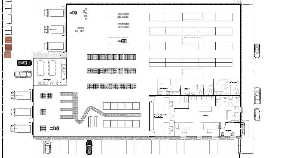 Spatiu industrial 2000mp, platforma betonata TIR, pod rulant 16to zona Baciu - Schiță 4