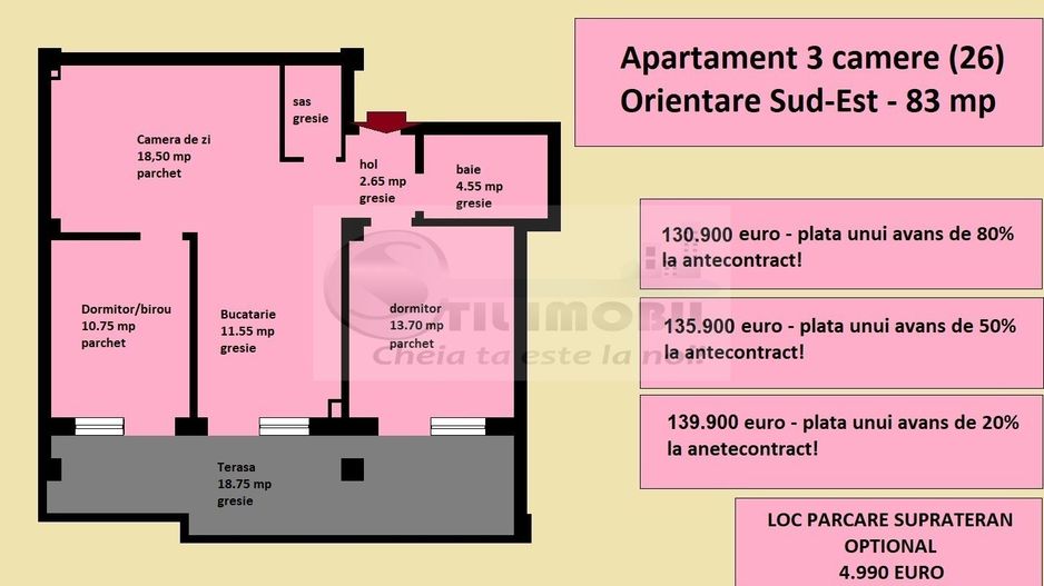 Apartament 3 camere nou de vanzare in Iasi Valea Lupului, bloc 2025 - Poză 3