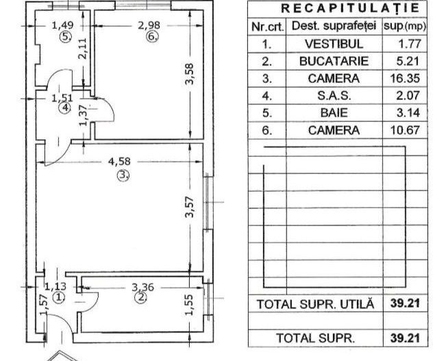 APARTAMENT 2 CAMERE | IULIU MANIU | BLOC RETRAS - Schiță 9