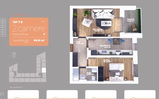 Apartament 2 Camere-Decomandat-Suprafata Generoasa-Titan - Poză 1