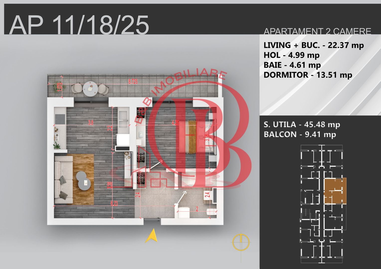 Direct Dezvoltator 2 camere Ideal Investitie-Theodor Pallady - Schiță 7