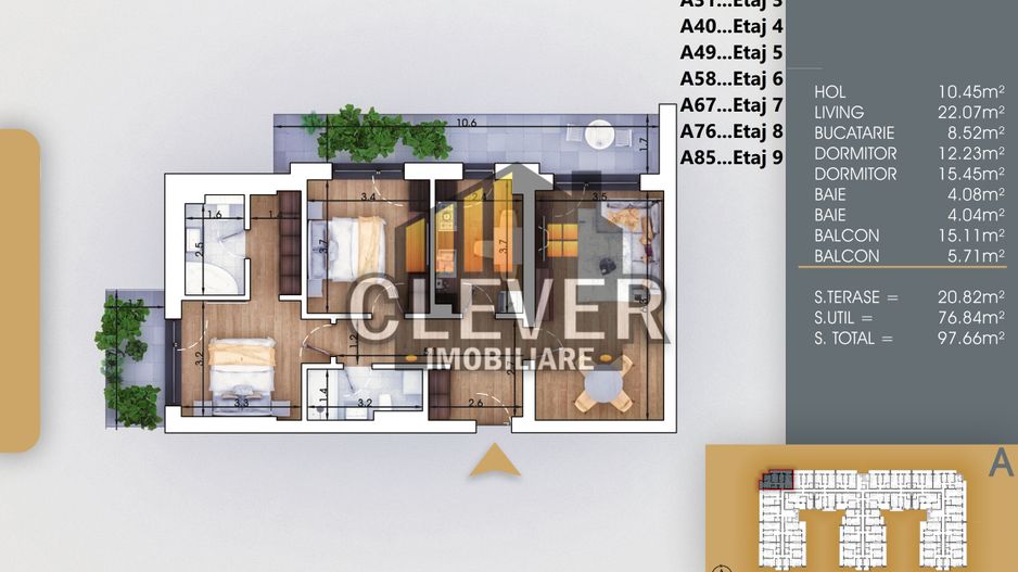 Apartament 3 camere Incalzire prin Pardoseala Th. Pallady - Poză 1