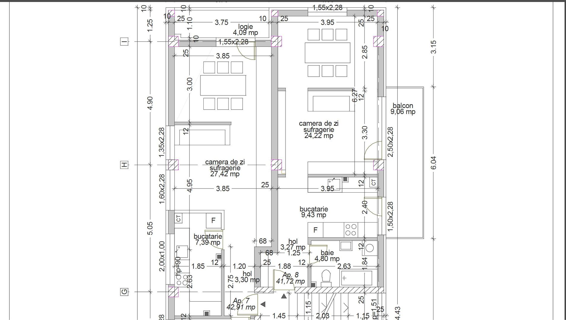 Apartament 2 camere zona de N bloc nou - Poză 2